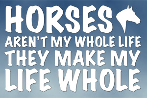 Horses aren't...